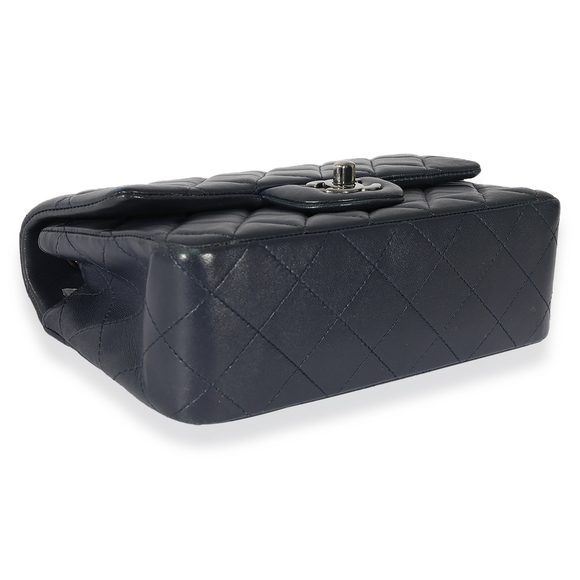 Chanel Navy Quilted Lambskin Rectangular Mini Flap Bag - Picture 6 of 8